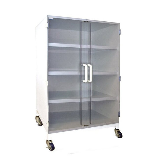 Polypropylene Storage Cabinet with Three Shelves and Static Dissipative Doors - Image 1