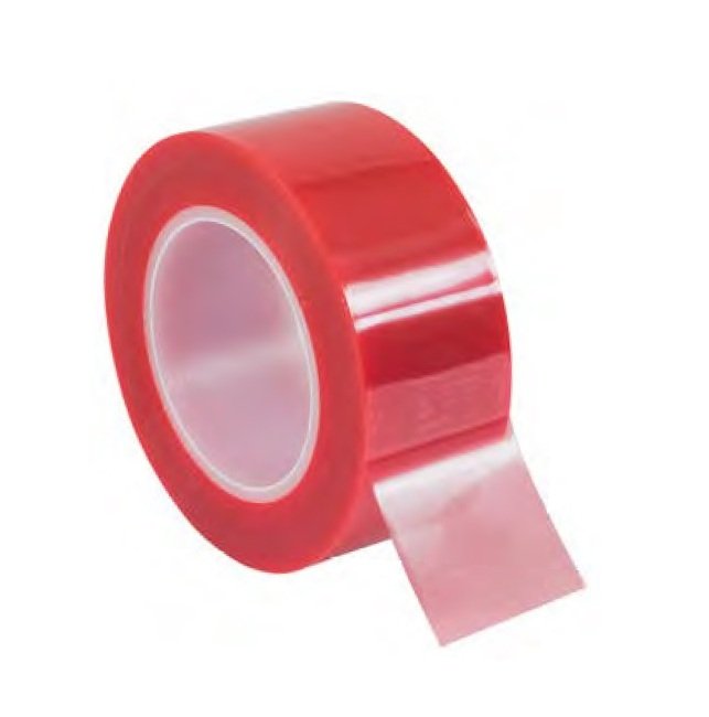 Red PolyesterÂ® Tape - 0.875 Inch, 72 yd Roll - Image 1