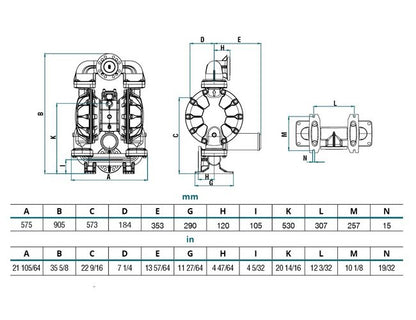 SAMOA Metal AODD Pump - Model UP30-A - Image 2