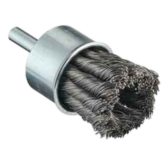 Tanis® 1-1/8" Carbon Steel Twisted Knot End Brush - Image 1
