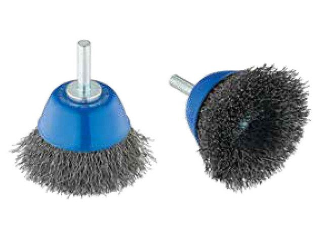 Tanis® 2-1/2" Carbon Steel Stem Mount Cup Brush - Image 1