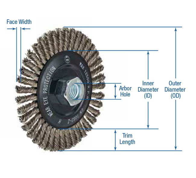 Tanis® 2-1/2" Carbon Steel Stem Mount Cup Brush - Image 2