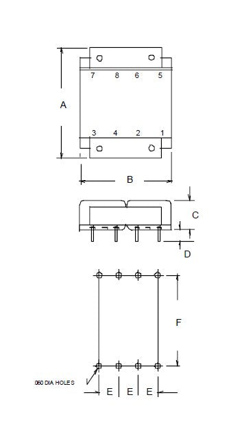 PC Mount Flat Pack Power Transformers - FP34-170, 6.0 VA, UL Recognized - Image 2