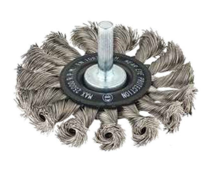 Tanis® 3 Inch Stainless Steel Twisted Knot Wheel Brush - Image 1