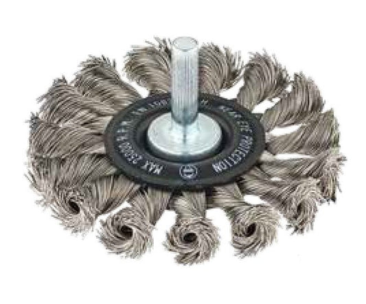 Tanis® 3 Inch Stainless Steel Twisted Knot Wheel Brush - Image 1