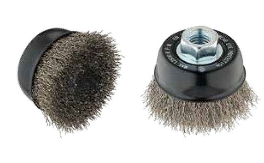 Tanis® 3-Inch Stainless Steel Crimped Wire Cup Brush - Image 1