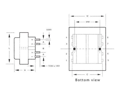 PC Mount Split Packâ¢ Power Transformers - Dual Primary Configuration - Image 2
