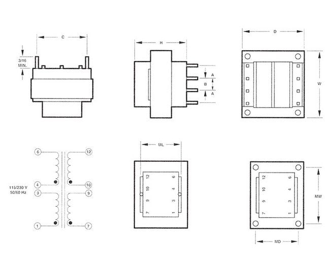 Industrial PC Mount Power Transformers - Image 2