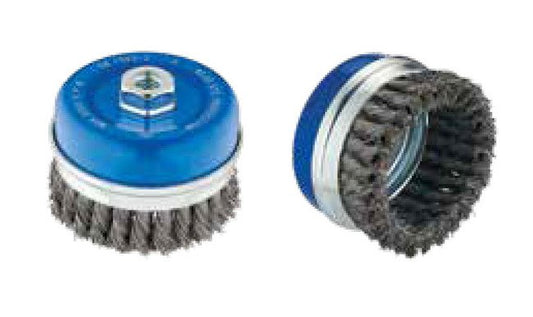 Tanis® 4" Carbon Steel Twisted Knot Cup Brush - Image 1