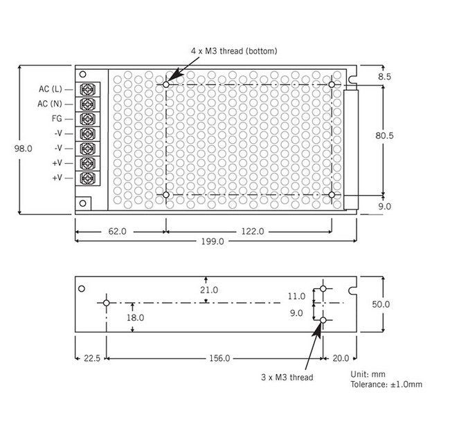 AWSP 150W Single Output Switching Power Supply - Image 2