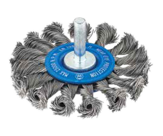 Tanis® 3-Inch Carbon Steel Twisted Knot Wheel Brush - Image 1