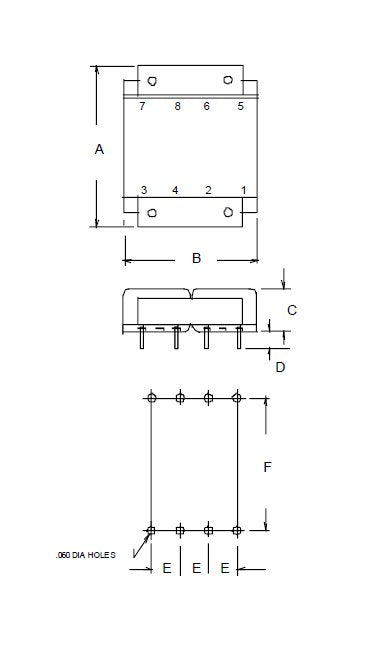 PC Mount Flat Packâ¢ Power Transformers - FP34-75 - Image 2