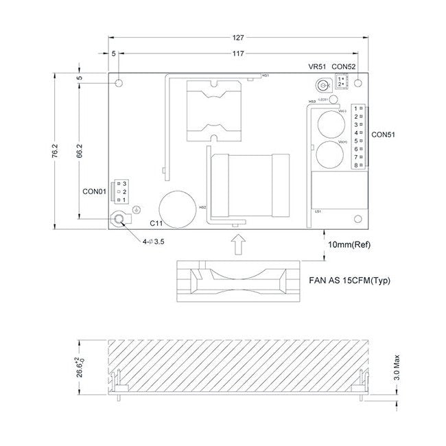 ABU 125 Series 125W Single Output Power Supply - Image 2