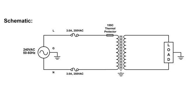 Medical Isolation Power Transformer - 6.38 Inch Length - Image 5