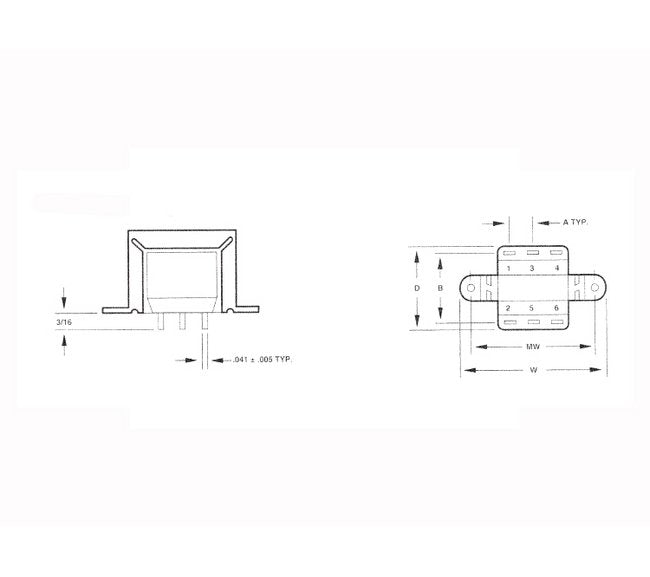 PC Mount Power Transformer with Single Primary and Dual Secondaries - Image 2