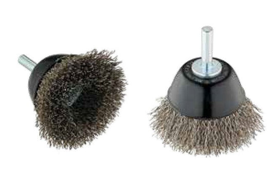 Tanis Stainless Steel Stem Mount Cup Brush 2 in Diameter 0.014 in Wire Size - Image 1