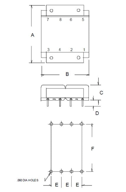 PC Mount Flat Pack Power Transformers - FP56-45 - Image 2
