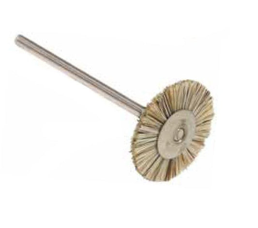 Tanis® 3/4" Stiff Hair Miniature Wheel Power Brush - Image 1