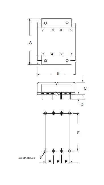 PC Mount Flat Pack Power Transformers - FP88-28 - Image 2