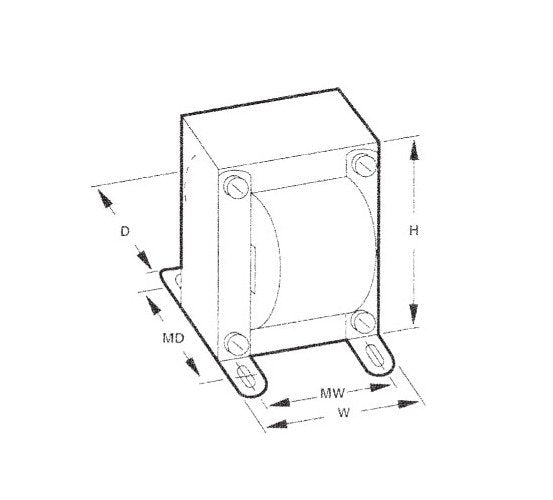 10V 8A Center Tap Secondary Chassis Mount Power Transformers - Image 2