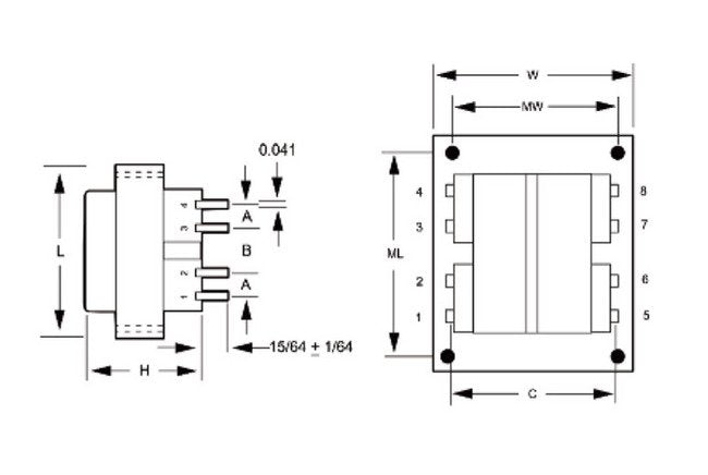 PC Mount Split Pack™ Power Transformers - Dual Primary Configuration - Image 2