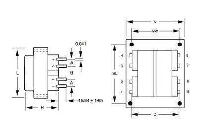 PC Mount Split Pack™ Power Transformers - Dual Primary Configuration - Image 2