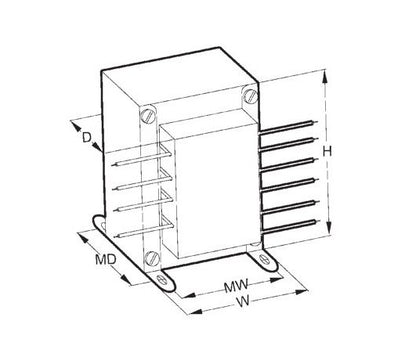 Chassis Mount Leaded Power Transformers - Triad International Series - Image 2