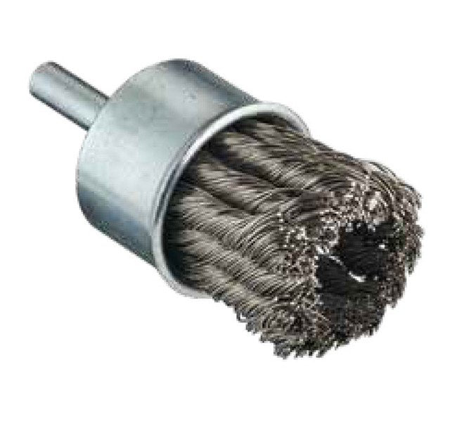 Tanis® 1-1/8'' Stainless Steel Twisted Knot End Brush - Image 1