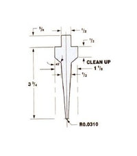 Aircraft Type Tooling Punch - Model P116 with 0.218'' Radius