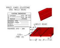 Custom Price Card Moulding with Weld Bead