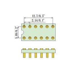 JCC G6K2PRF Series SMT Relay Socket, 12 Pin 5.08mm Spacing - Image 1