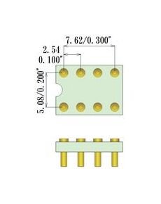 JCC G6K2P Series SMT Relay Sockets - 8 Pin, 5.08mm Spacing - Image 1