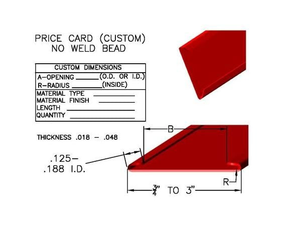 Customizable Price Card Moulding without Weld Bead - Image 1
