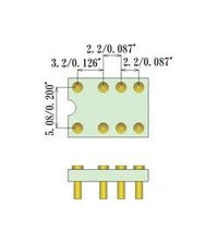 JCC G6K2PY Series SMT Relay Socket - 8 Pin, 5.08mm Spacing