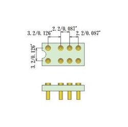 JCC G6J2PY Series SMT Relay Socket - 8 Pin, 3.2mm Spacing - Image 1
