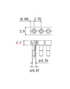 JCC SGSS Series 0.070 Inch Pitch Round Socket Connector - Image 1