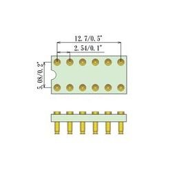 JCC G6K2PRF Series SMT Relay Sockets, 12 Pin, 5.08mm Spacing - Image 1