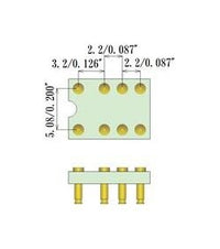 JCC G6K2PY Series SMT Relay Socket, 8 Pin, 5.08mm Spacing