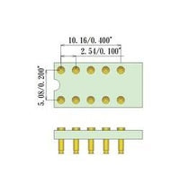 JCC TX25V Series SMT Relay Sockets - 10 Pin, 5.08mm Spacing