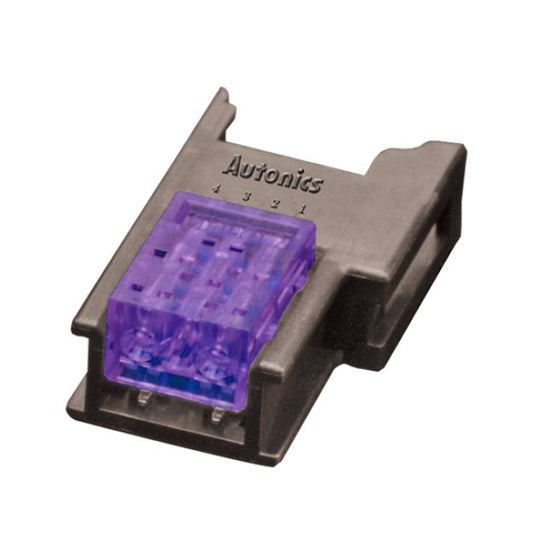 Violet 3-Pin Wire Mount Socket Connector - 30-28 AWG - Image 1