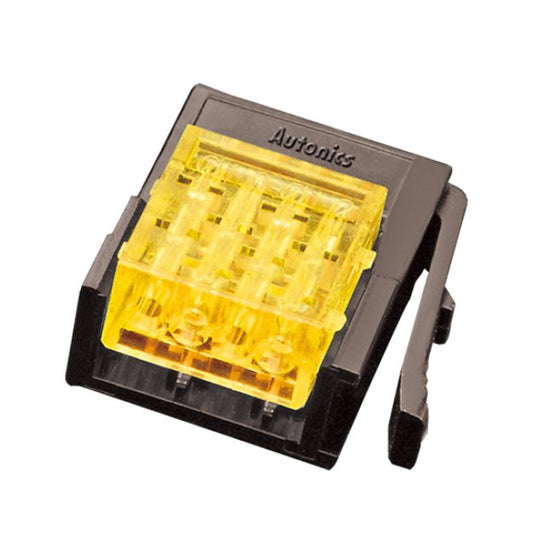 Yellow 4-Pin Wire Mount Plug Connector 26-24 AWG - Image 1