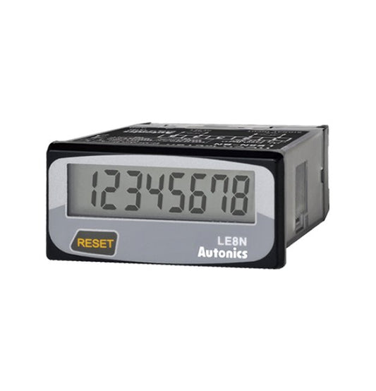 Autonics USA 8-Digit LCD Hour Meter Timer - Image 1
