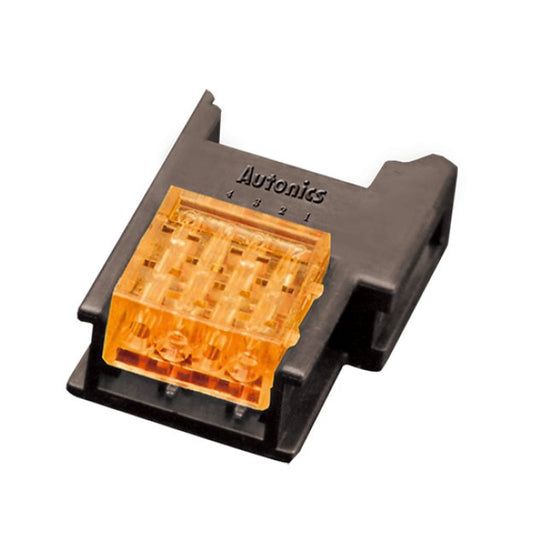 Orange 4-Pin Wire Mount Socket Connector - Image 1