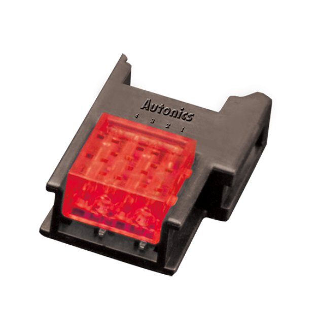 Red 4-Pin Wire Mount Socket Connector - Image 1