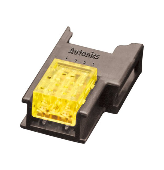 Yellow 3-Pin Wire Mount Socket Connector - Image 1