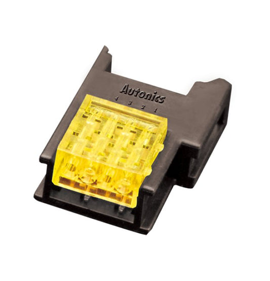 Yellow 4-Pin Wire Mount Socket Connector - Image 1