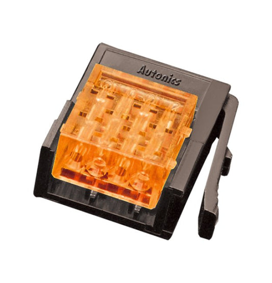 Orange 4-Pin Wire Mount Plug Connector - Image 1