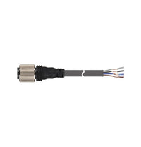 Oil-Resistant M12 Female Straight Connector Cable with 4 Wires
