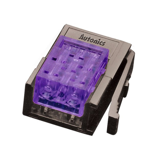 Violet 3-Pin Wire Mount Plug Connector - Image 1