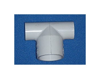 1 x 1.25 x 1 Inch PVC Bullhead Tee Fitting - Image 1